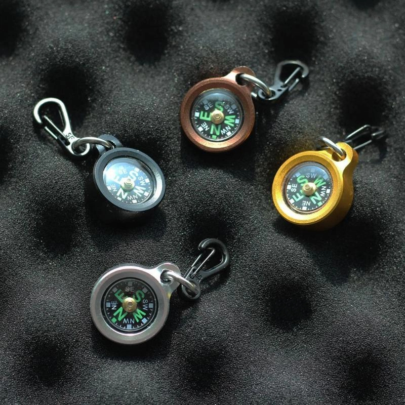 Compass Keychain Mini - Mini Aluminum Alloy Compass Keychain Pendant