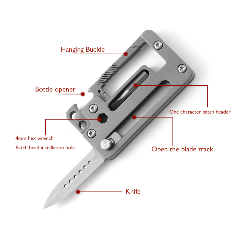5 IN 1 Titanium Alloy Keychain - Multitool Credit Card 리뷰 및 가격