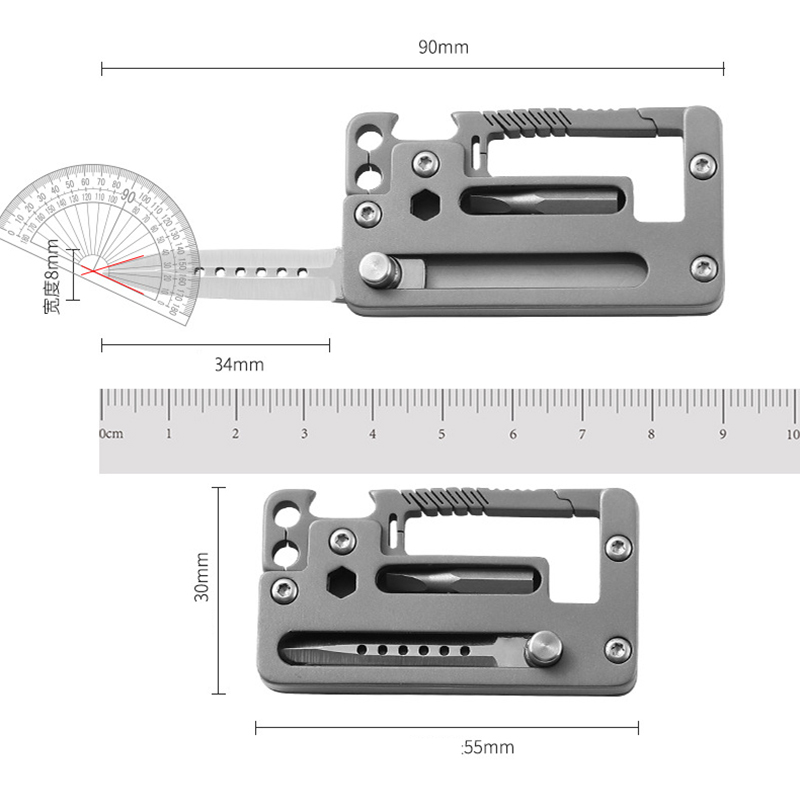 5 IN 1 Titanium Alloy Keychain - Multitool Credit Card 리뷰 및 가격