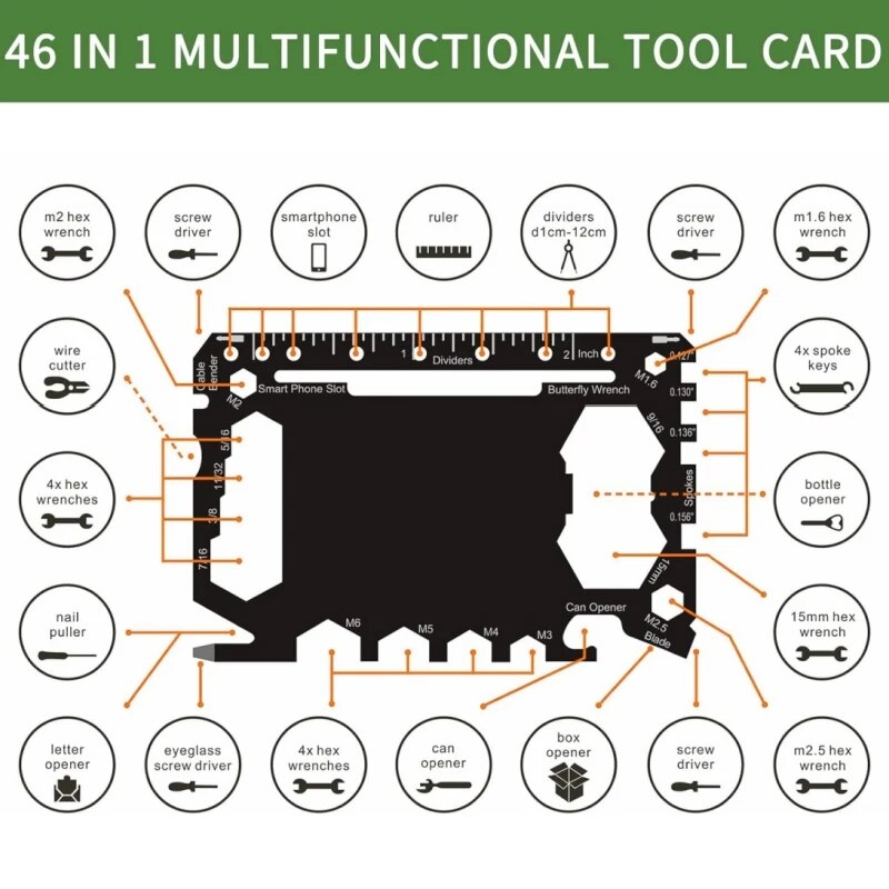 Multi Tool 46 in 1 Credit Card - Multitool Credit Card 리뷰 및 가격