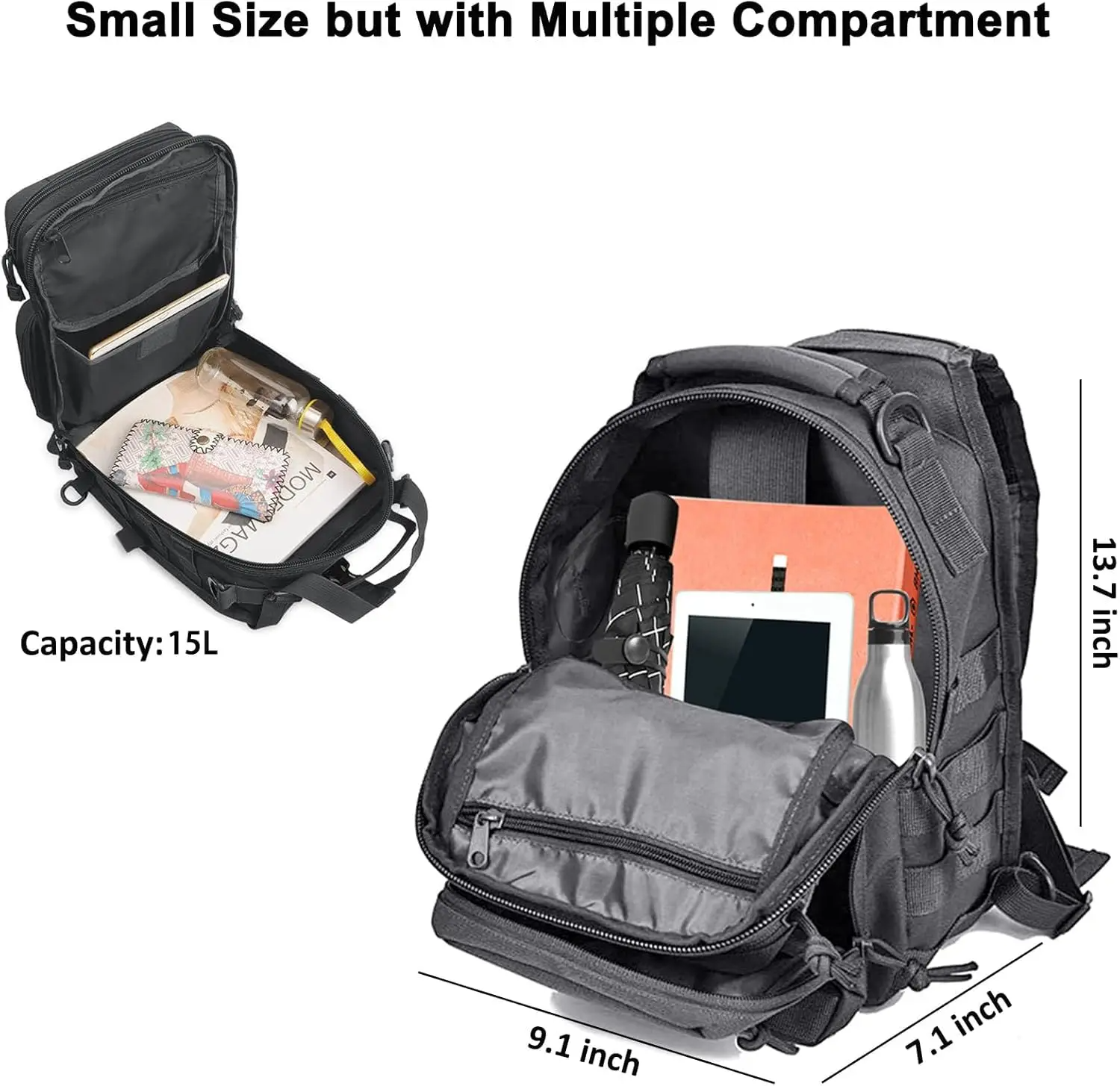 Tactical Sling Backpack Should - Edc Carry Pistols 리뷰 및 가격